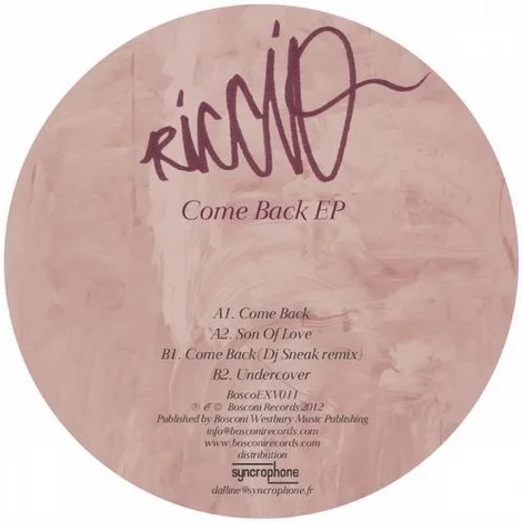 image cover: Riccio - Come Back EP (BOSCOEXV011)