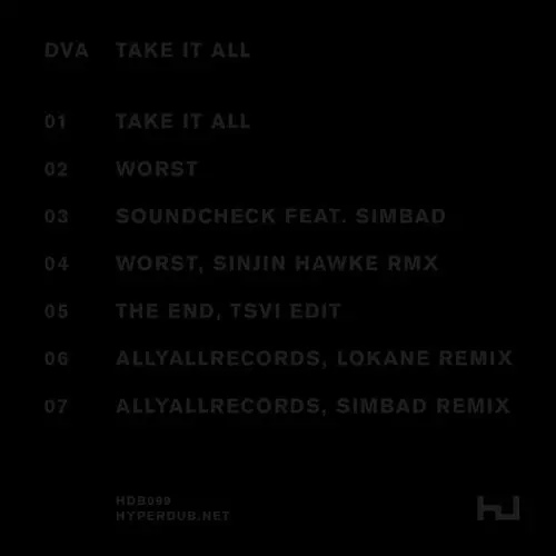 image cover: DVA - Take It All / Hyperdub / HDB099