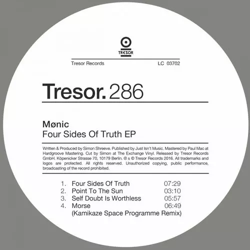 image cover: Monic - Four Sides of Truth EP / Tresor Records / TRESOR286