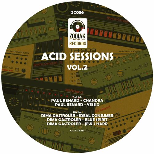 image cover: Paul Renard (NL) - Acid Sessions vol. 2 on Zodiak Commune Records