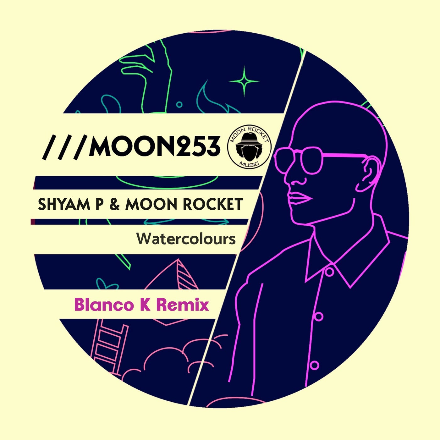 image cover: Moon Rocket, Shyam P, More Than Art & Science - Watercolours on Moon Rocket Music