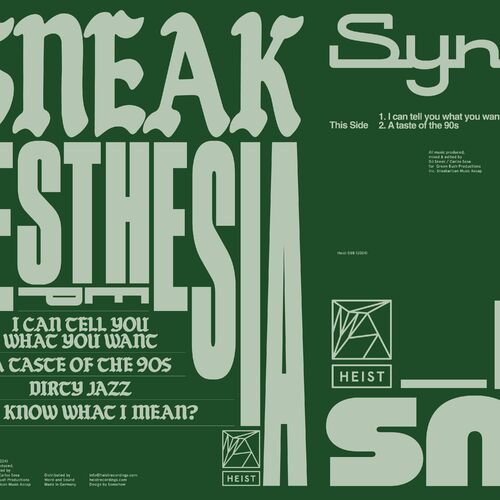 image cover: DJ Sneak - Synesthesia on Heist Recordings