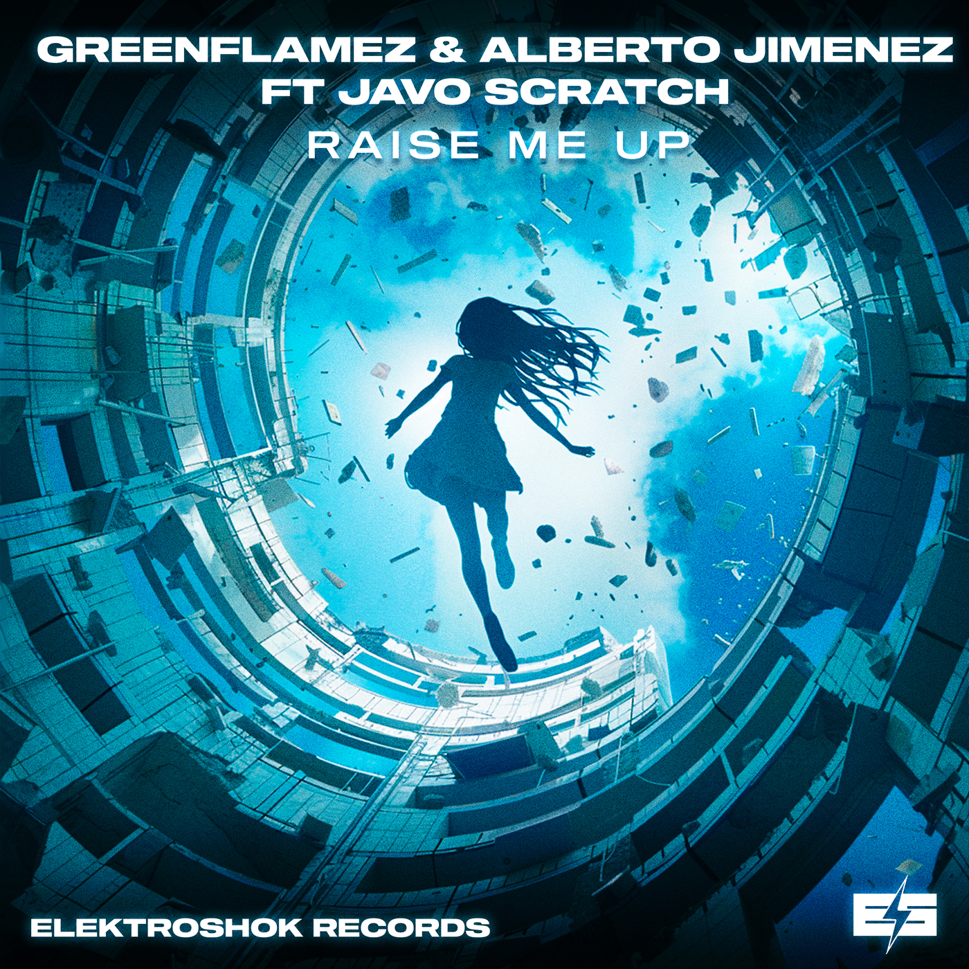 image cover: Alberto Jimenez, Javo Scratch, GreenFlamez - Raise Me Up on Elektroshok Records