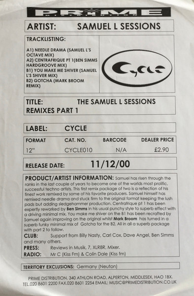 image cover: Samuel L Session - The Remixes, Pt. 1 on Cycle