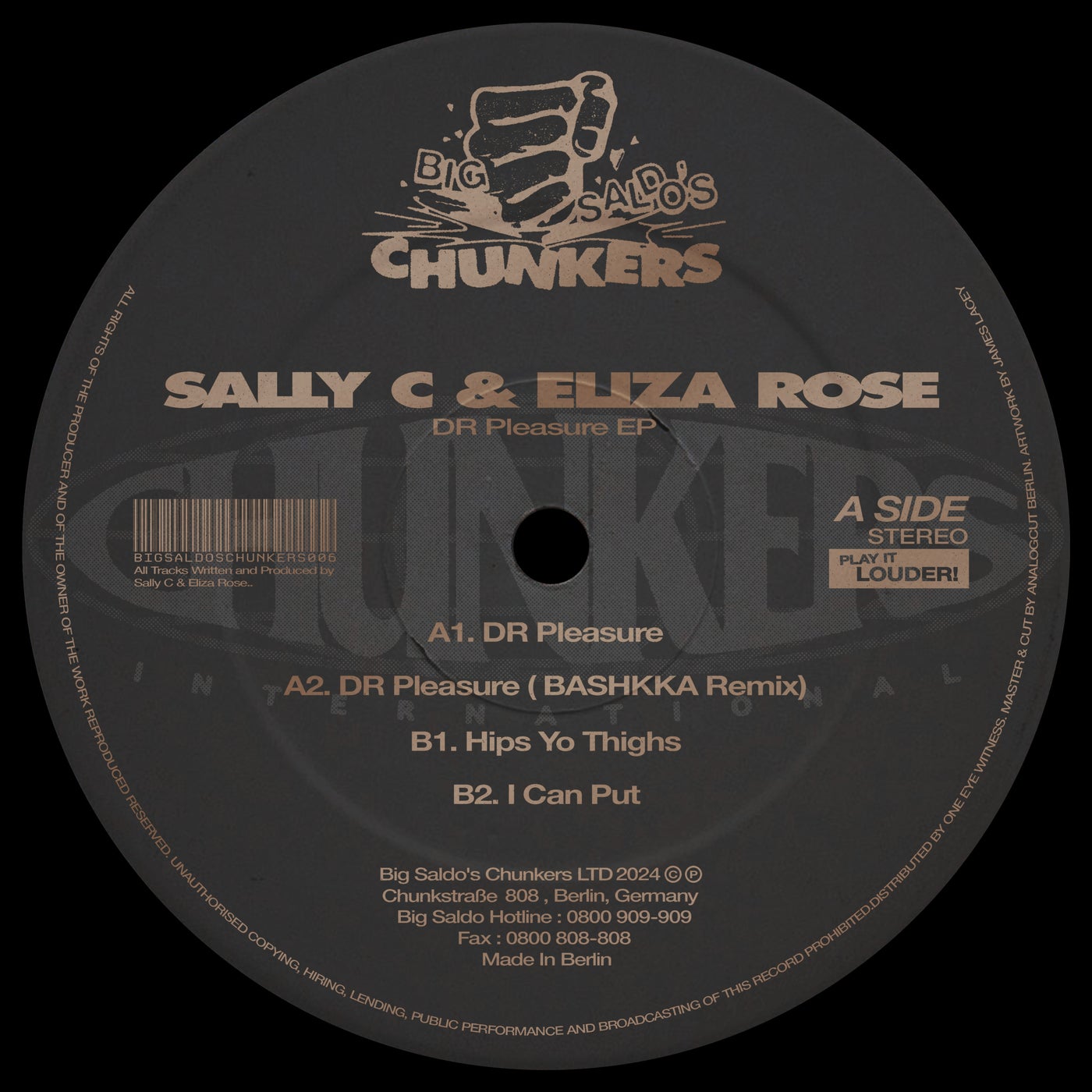 image cover: Eliza Rose, Sally C, Bashkka - DR Pleasure EP on Big Saldo's Chunkers