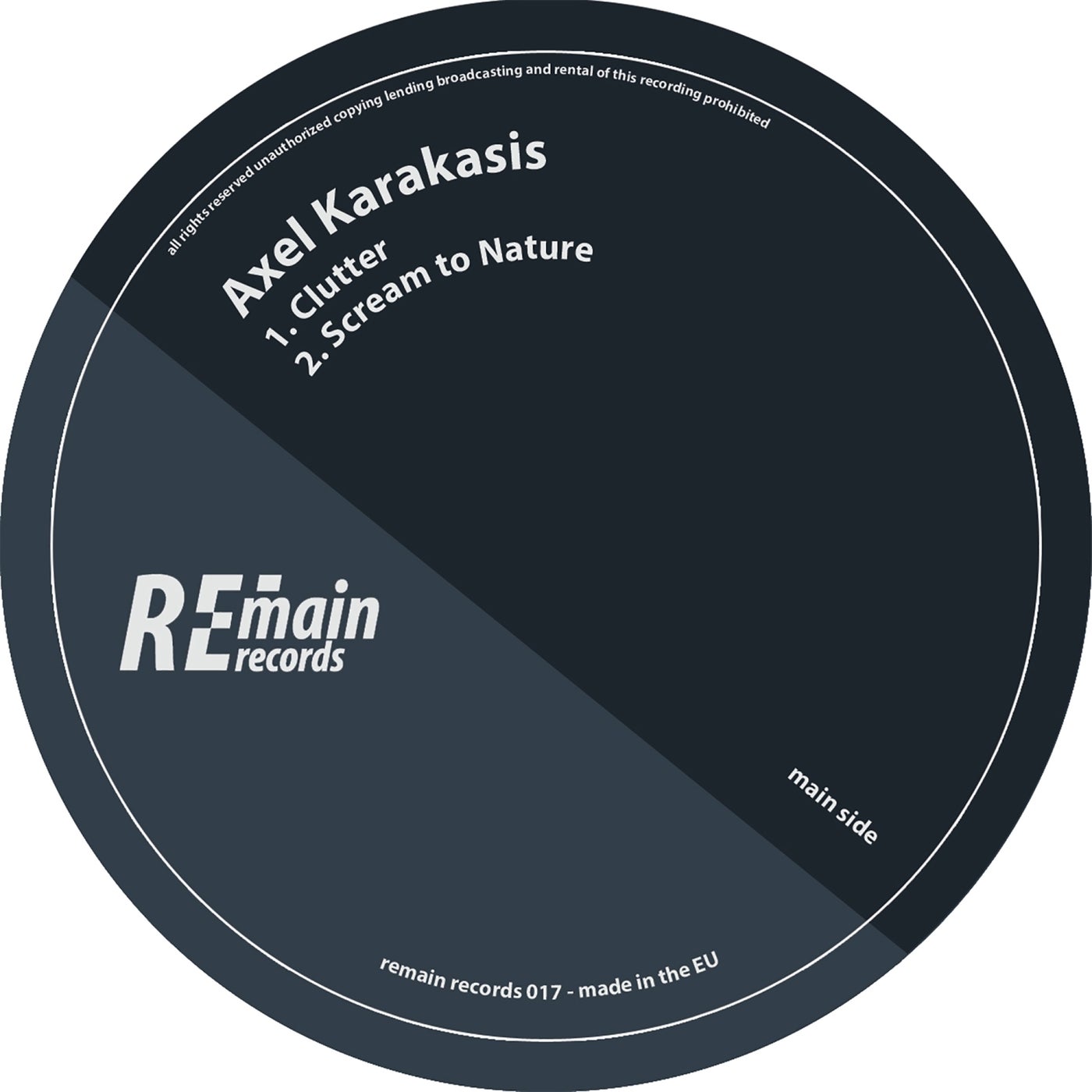 image cover: Axel Karakasis - Clutter EP on Remain Records