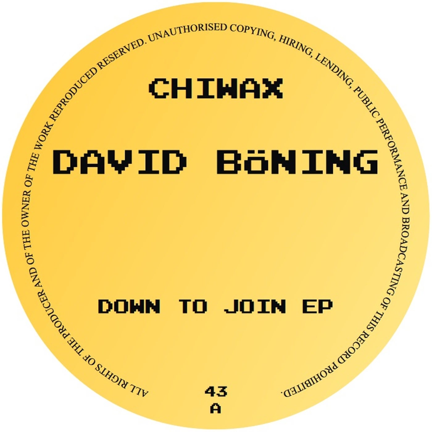 image cover: David Böning - Down To Join on Chiwax