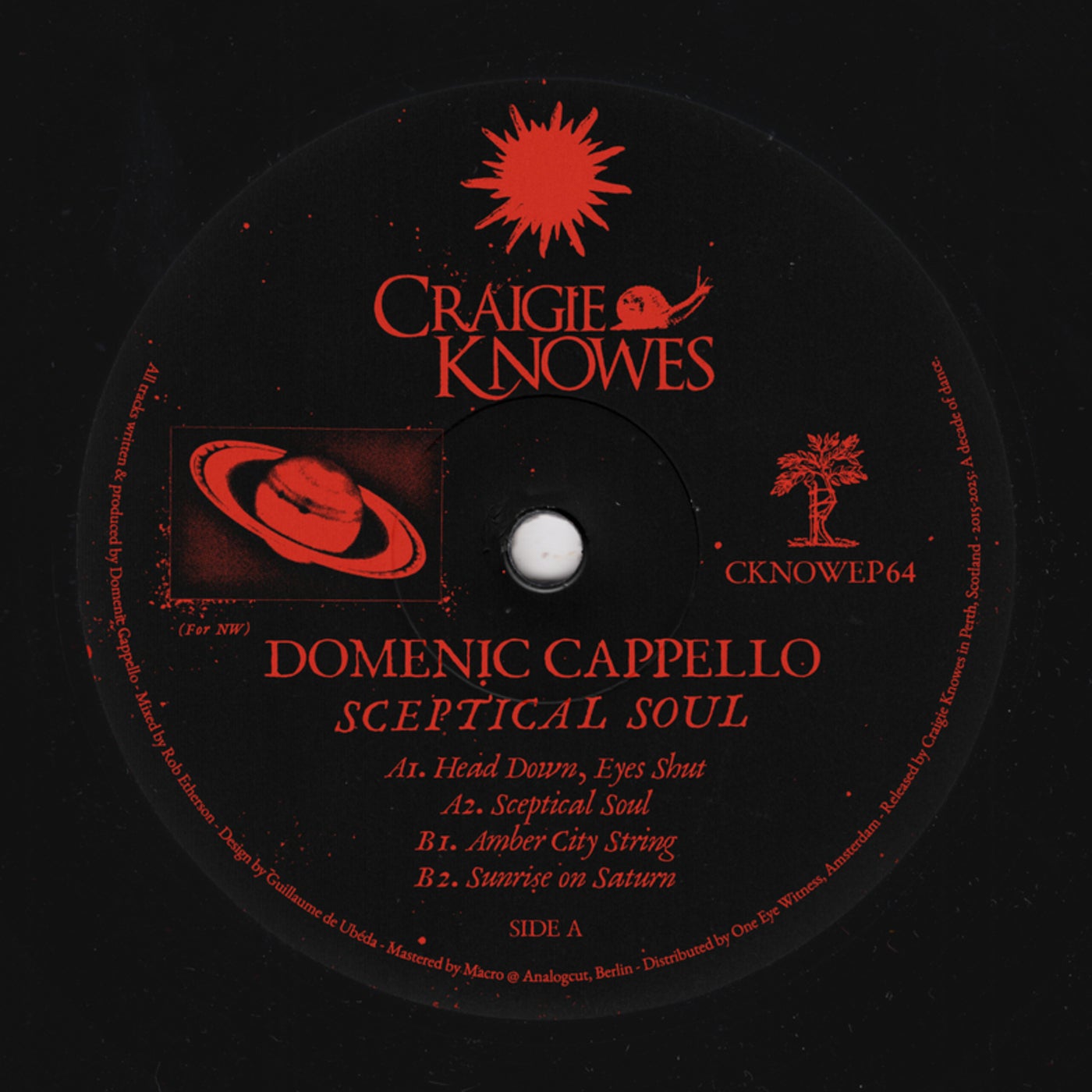 Cover Image for Domenic Cappello - Sceptical Soul EP on Craigie Knowes