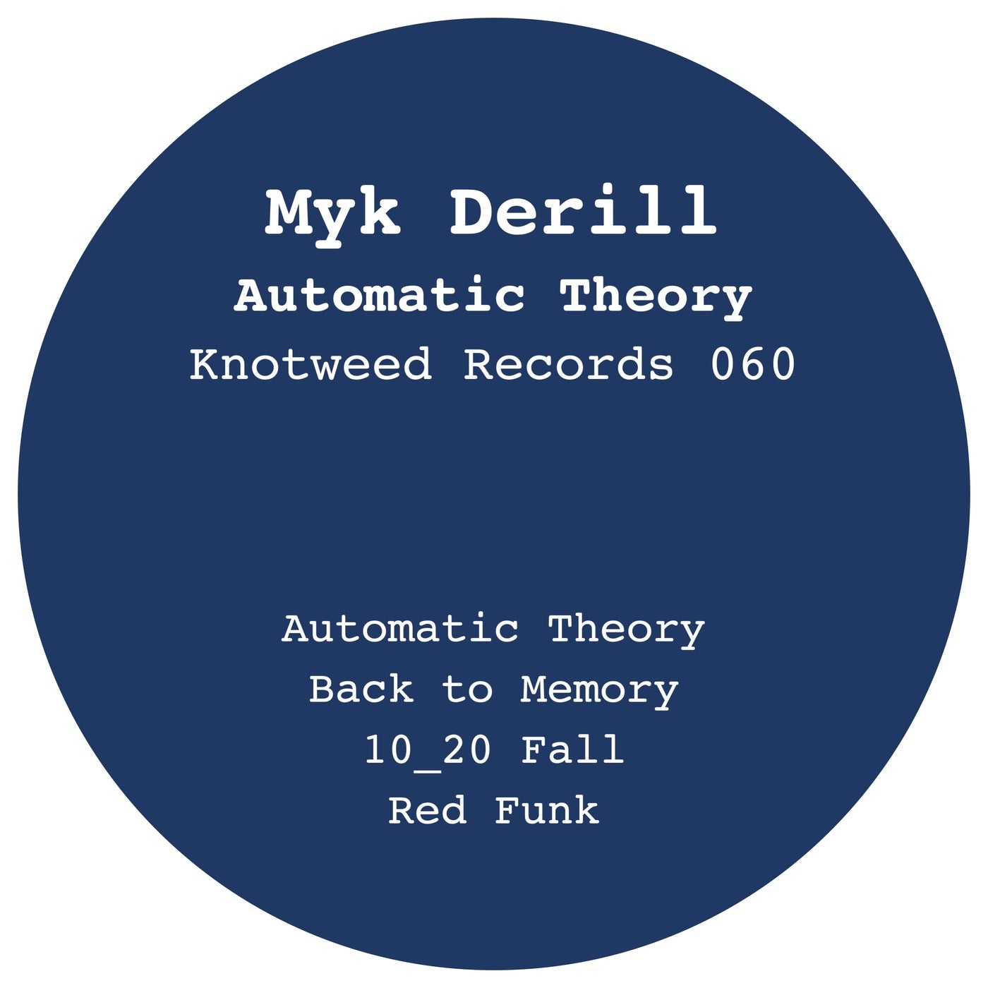 image cover: Myk Derill - Automatic Theory on Knotweed Records