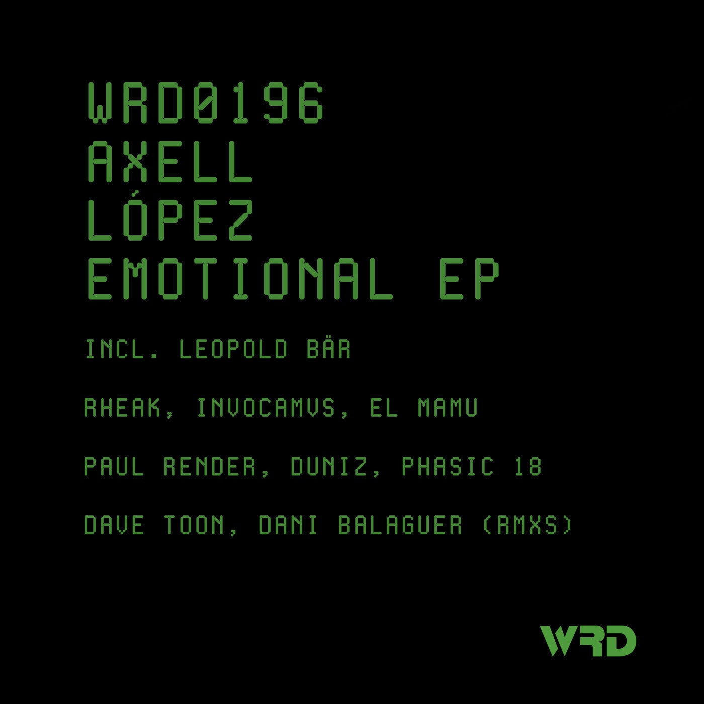 image cover: Axell López - Emotional EP on WRD Records